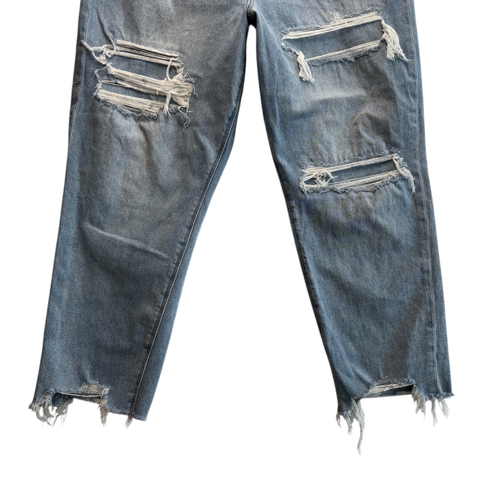 American Eagle Curvy Mom Jean Women Blue Distressed‎ Plus Size 18 #090 - Picture 3 of 8
